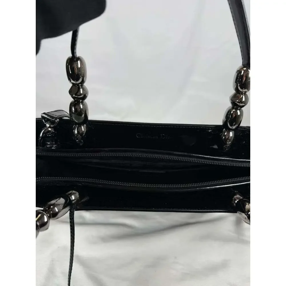Christian Dior Black Patent Handbag Malice SPB-SH 371961